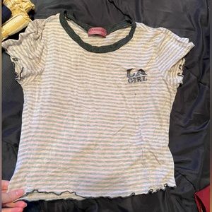 Pink and Grey Crop top